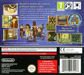 Professeur Layton et l'Appel du Spectre (France) box cover back